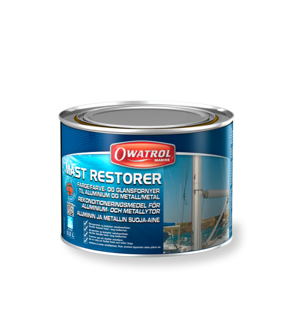 Mast Restorer – FARVE OG GLANSFORNYER TIL ALUMINIUM, METAL, PLAST. Anvendes til krom, aluminium, messing, bronze og glasfiber.