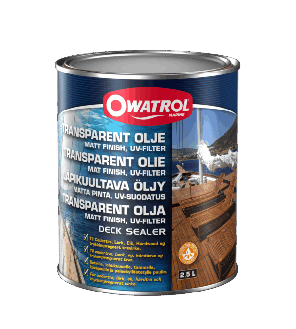 Deck Sealer Træolie. Træolie, dækforsegler som er en transparent, mat finish til træværk og båddæk. Til træværk som er ekstra udsat.